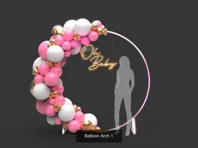 Balloon Arches - 6 Pack 3D Model Collection