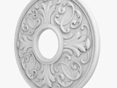 Rosette 5 ceiling medallion 3D model