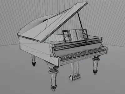 Grand Piano 3D model purchase