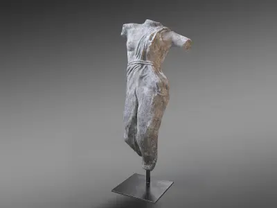 Draped Female Sculpture Restoration Hardware 3D model