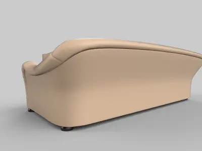 Realistic sofa 3D model