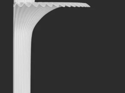 Elegant 3D Interior Wall Decoration - Modern Fan Design 3D print model