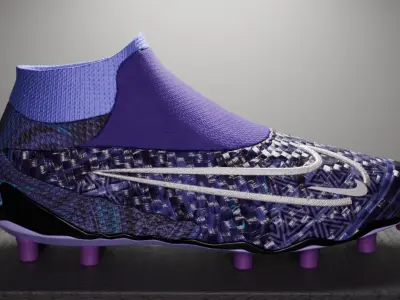 Nike boots dark purple 3D model