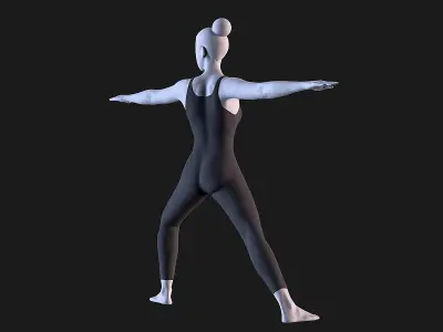 Warrior II - Yoga Essence 3D print model