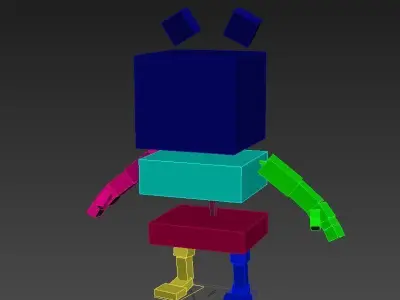 Rigged Zebra Character 3D model