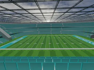 Miami Dolphins - American Football Stadium Low-poly 3D model