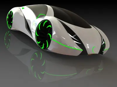 Lotus futuristic car design 3D print model