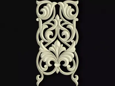 Central decor ornament for furniture 3D model 478