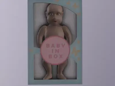 Scary ToyBabyInBox Low-poly 3D model