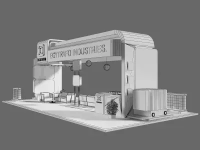  Booth Exhibition Stand a71 3D model