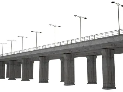 Bridge Low-poly 3D model