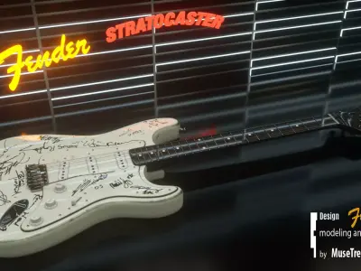 Guitar Fender Stratocaster 3D model