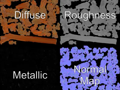 Fern Leaf Model Pack for D Environment Low-poly 3D model