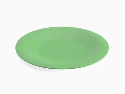 Disposable Plastic Plate B 03 3D model