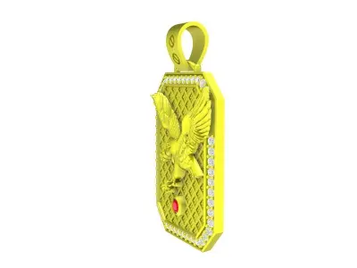 Luxury Eagle Dog Tag Pendant for Men  5048 3D print model