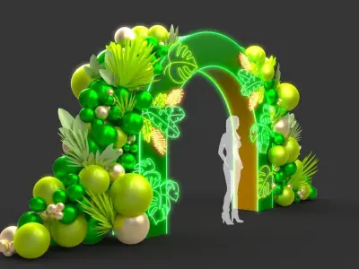 Balloon Entrance Arch 3D model