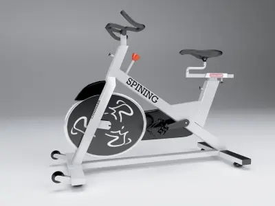 Star track spinning bike Low-poly 3D model