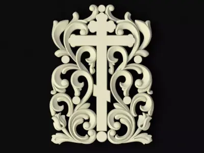 Central decor ornament for furniture 3D model 806
