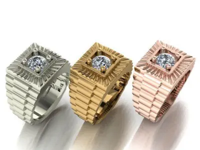 men ring 04 3D print model