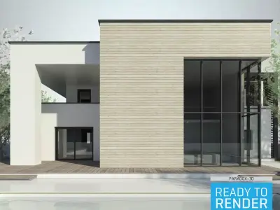 Modern House 3 - Revit 3D 3D model