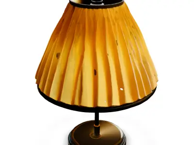 Modern Pleated Table Lamp 3D Model Low-poly 3D model