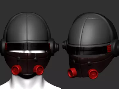 High quality helmet high poly sculpt 3d printable 3D model