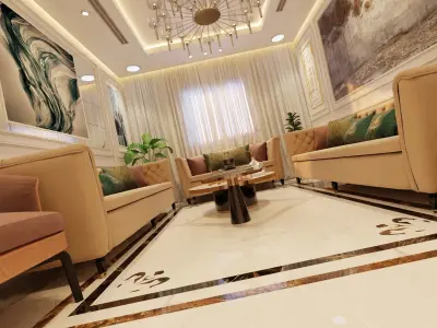 Living Room Interior Scene blender 3d Cycles  3D model