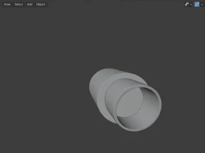 Big Car Exhaust Pipe Low-poly 3D model