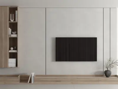 Tv Wall Set 08 3D model