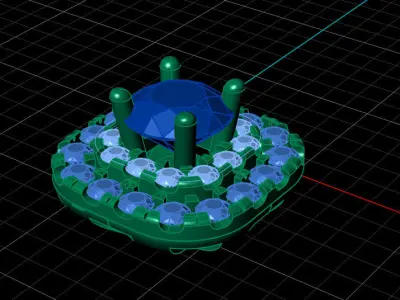 Diamond style solitare tops 3D print model