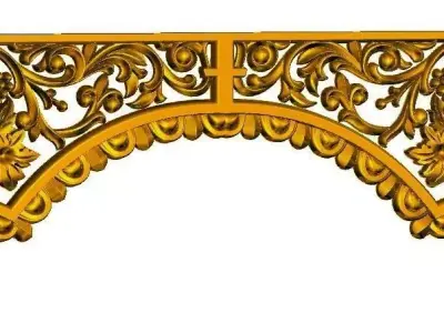 Orthodox Arch STL Model- Decorative Church Door 3D print model