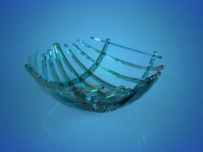 Glass vase 3D model buy