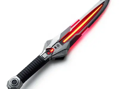 Futuristic SciFi Sword Model Pack Low-poly 3D model