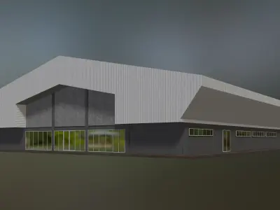 Office by renovated warehouse -1 3D model