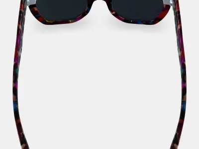 Augusta Sunglasses in Confetti Tortoise 3D model