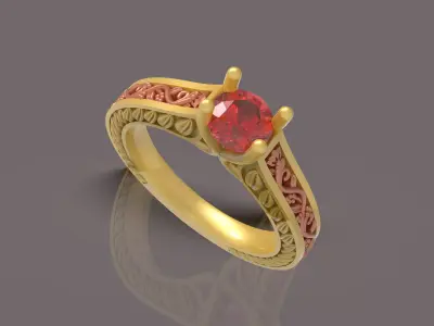 Engagement Ring - 0019 3D print model