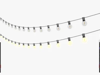 Garland Outdoor String Lights 3D model