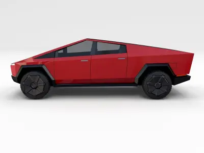 Tesla Cybertruck Red 3D model
