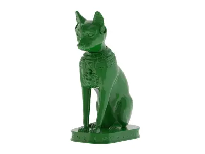 Ancient Egyptian Cat Statue Black 3D Print 3D print model