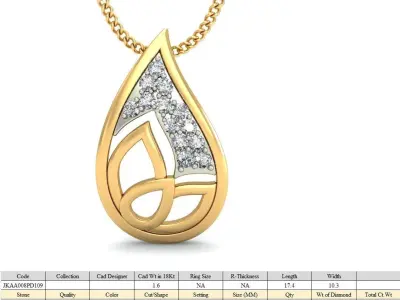 Solitaire Women Pendant 3dm STL OBJ FBX Renders Details 3D print model 53