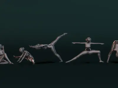 Yoga Woman Set02 3D model