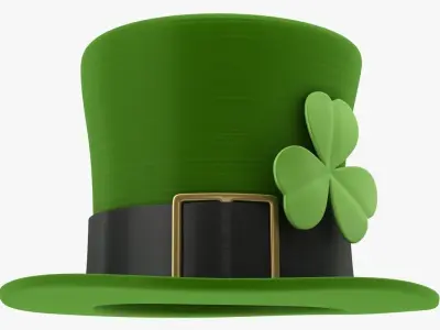 Leprechaun Hat Low-poly 3D model