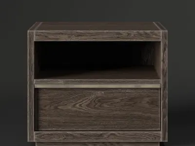 RH BEZIER 26in OPEN NIGHTSTAND 3D model
