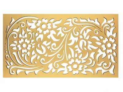 Carved Decoration Panel 03 Low-poly 3D model