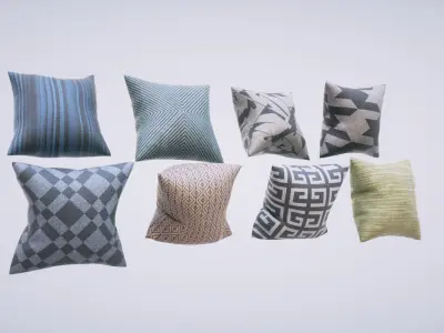 Pillows Pack Low-poly 3D model
