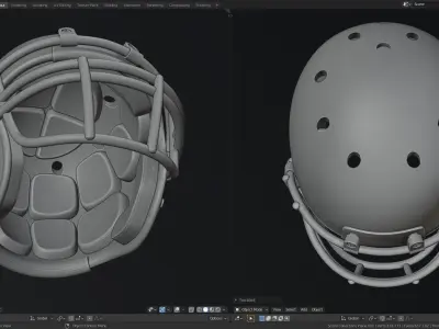 Contemporary Football Helmet 3D print model