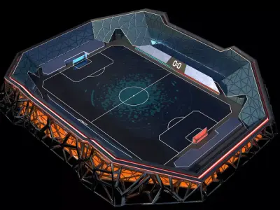 Glow Stadium 2 PBR Low-poly 3D model