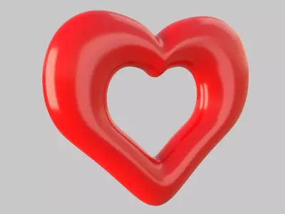 Heart icon v 15 3D model