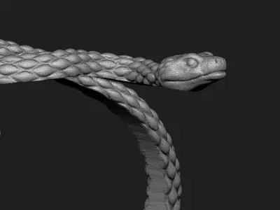 Snake Bracelet Thin Version 3D print model