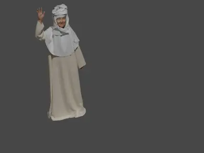 Granny Zere Kazakstan Low-poly 3D model